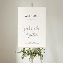 Accueil minimaliste simple Mariage noir et blanc