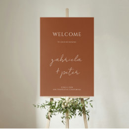 Accueil minimaliste simple Mariage orange brûlé