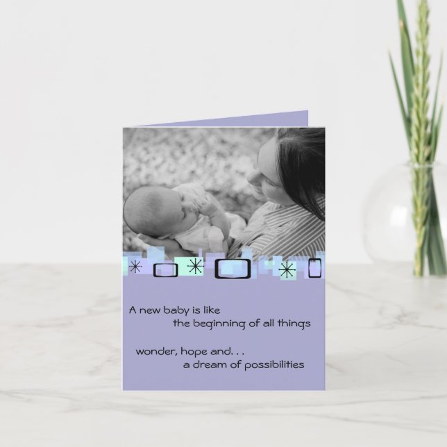 Accueil nouvelle carte de voeux pour bébé (Devant)