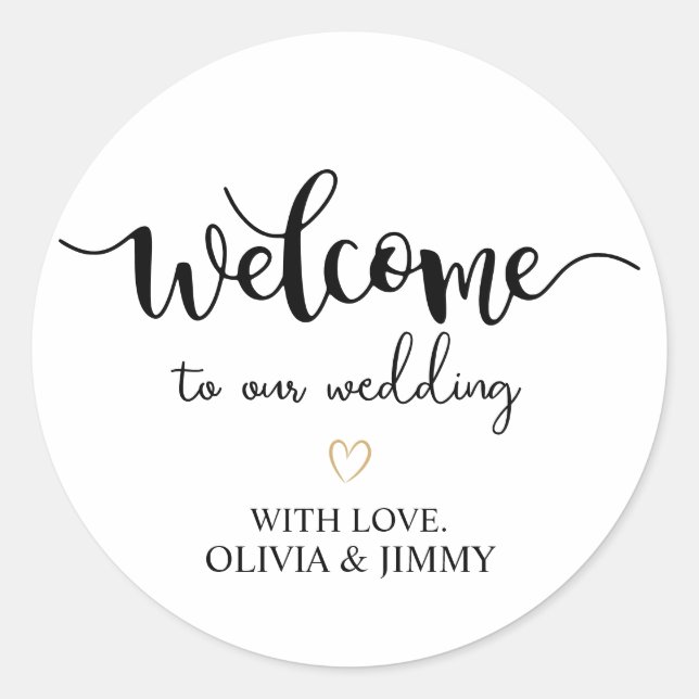 Accueil Personnalisé À Nos Stickers Mariage (Devant)