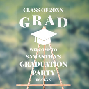Accueil personnalisé de la fête de graduation pers