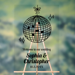 Accueil personnalisé du Mariage Disco Ball