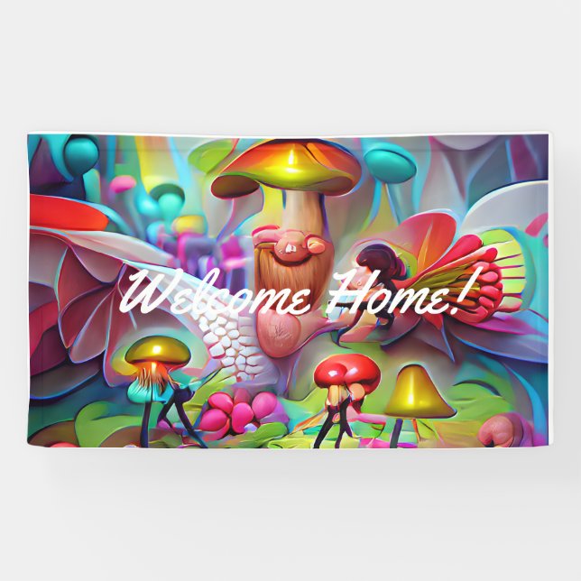 Accueil personnalisé Vinyl Banner 3' x 5' Bannière (Horizontal)
