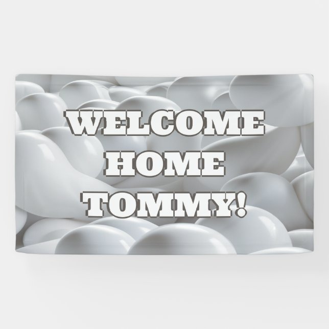 Accueil personnalisé Vinyl Banner 3' x 5' Bannière (Horizontal)