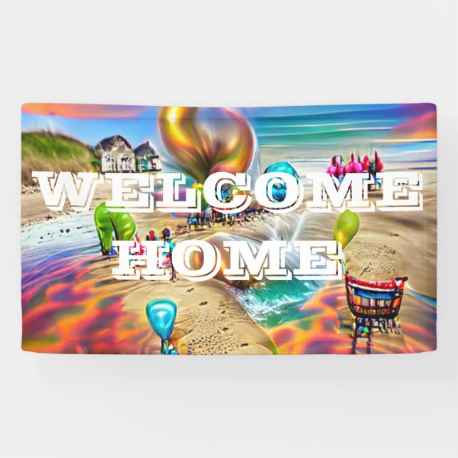 Accueil personnalisé Vinyl Banner 3' x 5' Bannière (Horizontal)