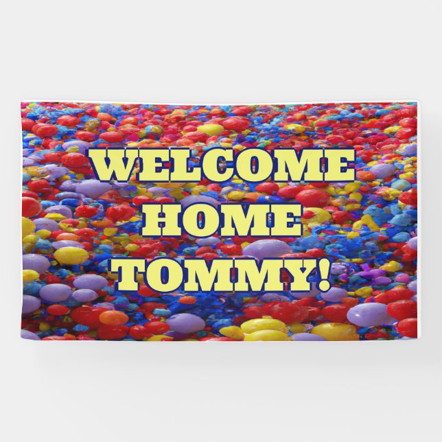 Accueil personnalisé Vinyl Banner 3' x 5' Bannière (Horizontal)