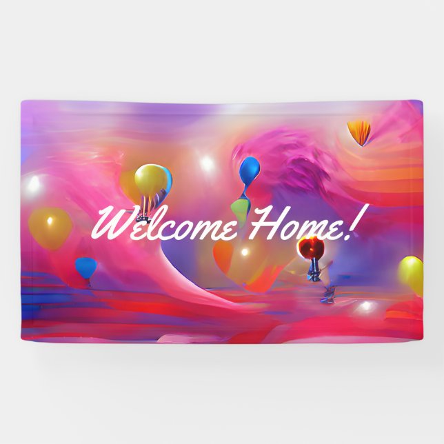 Accueil personnalisé Vinyl Banner 3' x 5' Bannière (Horizontal)