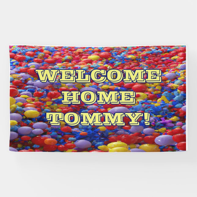 Accueil personnalisé Vinyl Banner 3' x 5' Bannière (Horizontal)