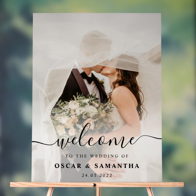 Accueil photo mariage personnalisé élégant (Neutre)