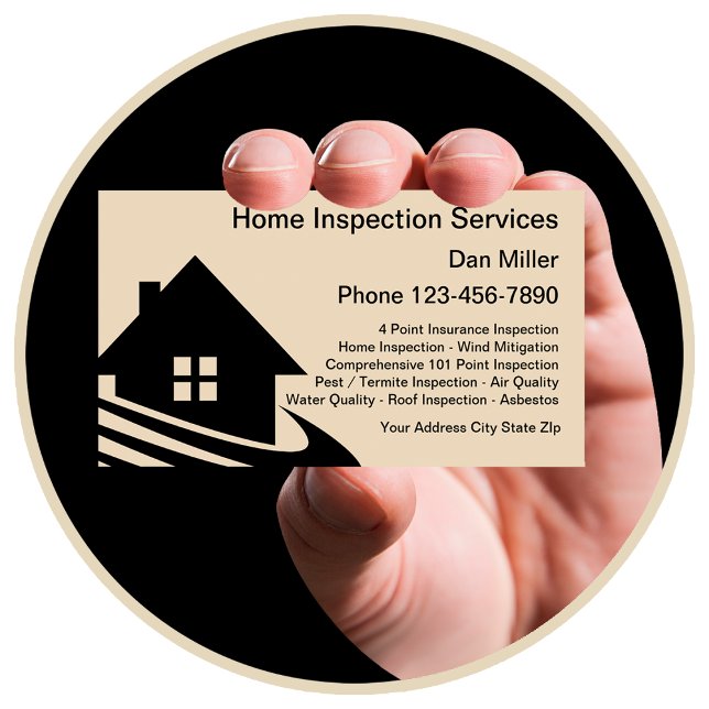Accueil Services d'inspection Cartes de visite (Créateur téléchargé)