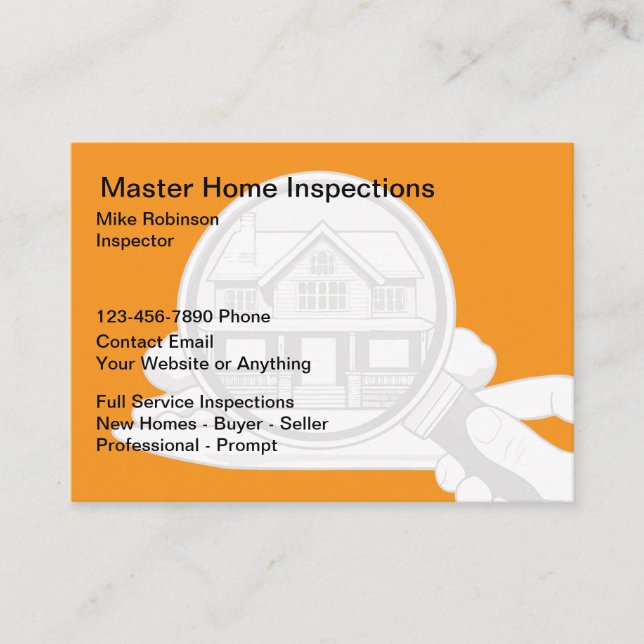 Accueil Services d'inspection Cartes de visite mod (Devant)