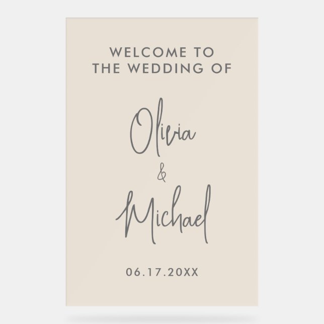 Accueil simple et moderne Mariage Champagne (Recto)