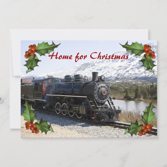 Accueil sur le Train pour Noël Invitation de fête (Devant)