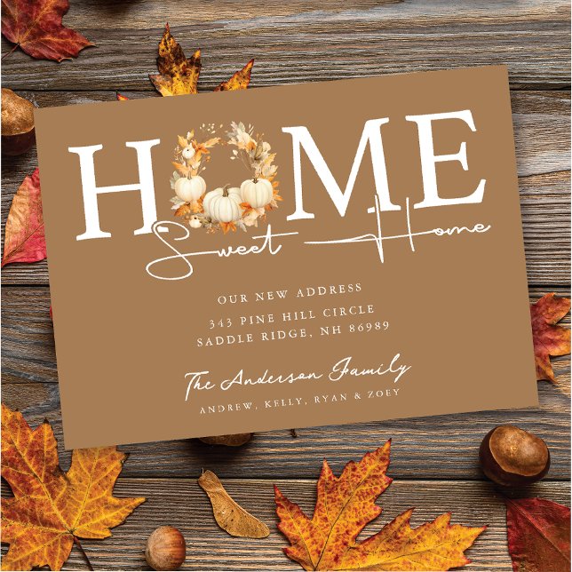 Accueil Sweet Home Automne Moving Faire-part (Créateur téléchargé)