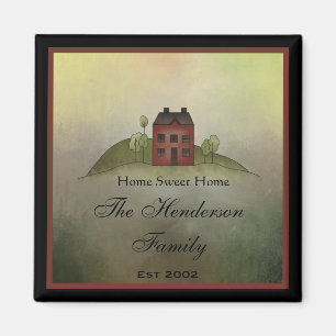 Accueil Sweet Home Carré Réfrigérateur Magnet