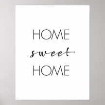 Accueil Sweet Home, Mur Art Imprimer, Poster de ty