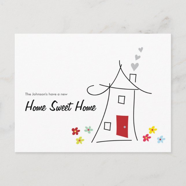 Accueil Sweet Home Nous avons déplacé carte postal (Devant)