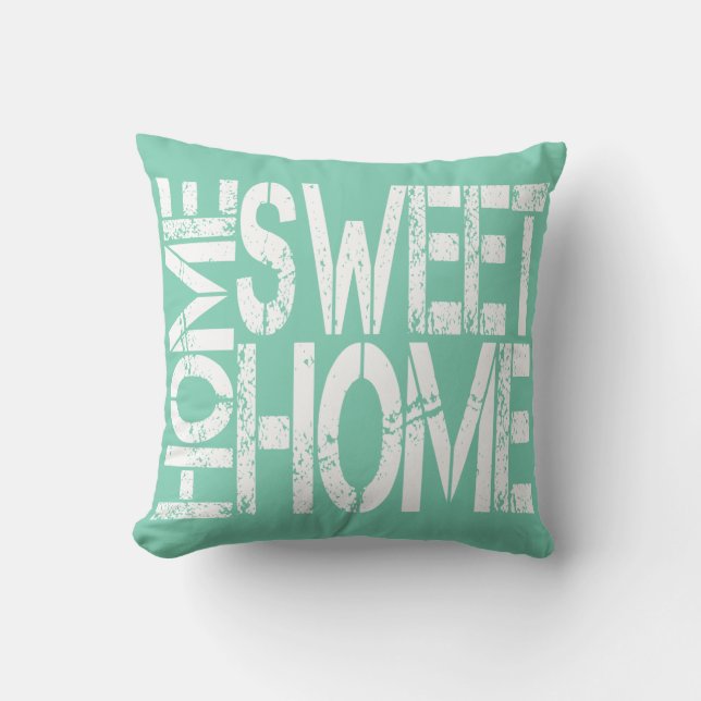 Accueil Sweet Home Typographie Jeter Oreiller (Recto)