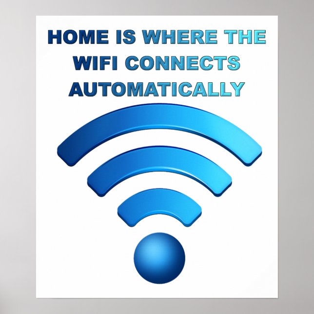 Accueil Wifi Funny Poster (Devant)