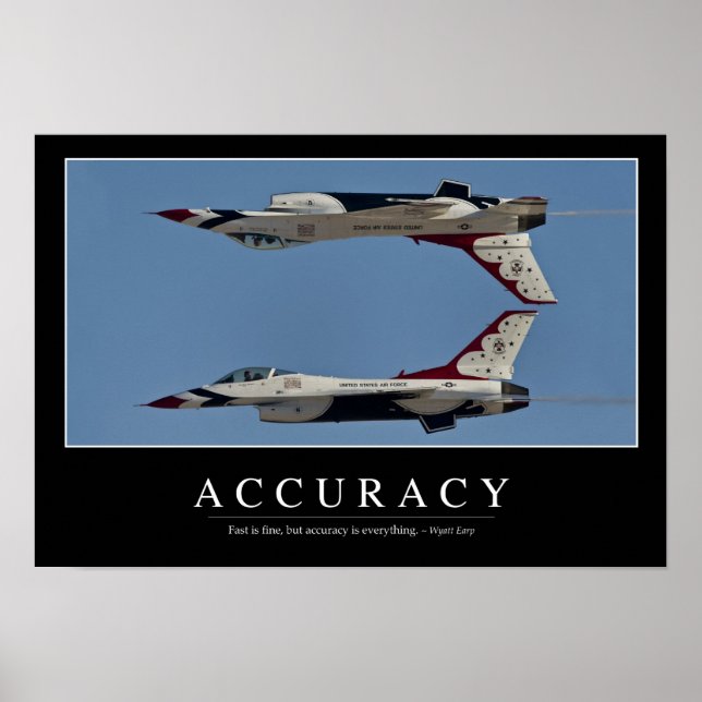 Accuracy: Inspirational Quote Poster (Front)
