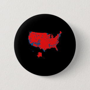Accurate Map Of 2024 Election Results 2 Inch Round Button