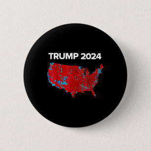 Accurate Map Of 2024 Election Results Trump Mega  2 Inch Round Button