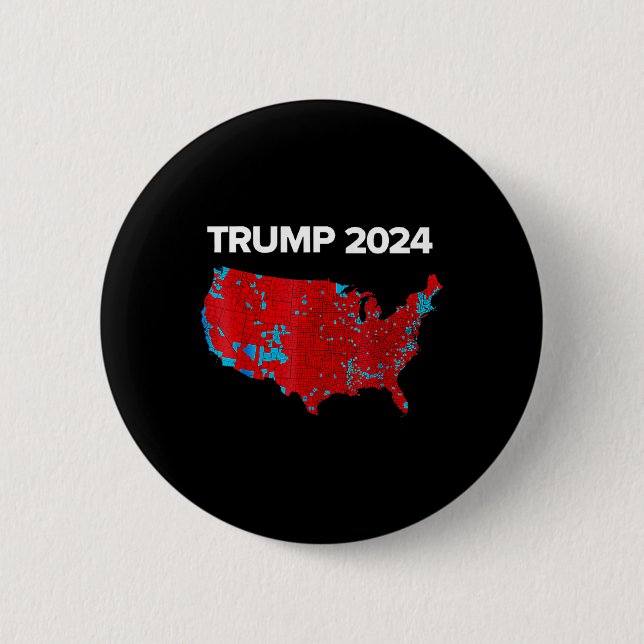 Accurate Map Of 2024 Election Results Trump Mega  2 Inch Round Button (Front)