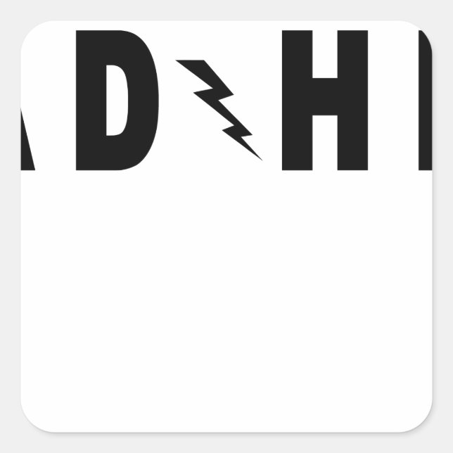 ACDC ADHD Highway to Hey Look a Squirrel! tee.png Square Sticker (Front)