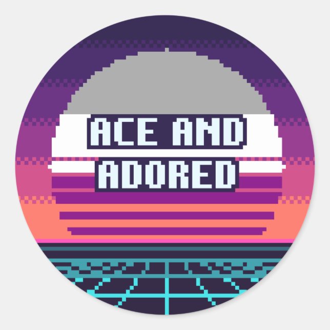 Ace And Adored Pride Pixel Sticker (Front)