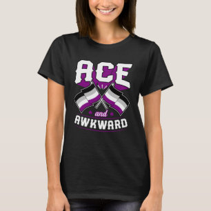 Ace And Awkward Cute  Asexual Pride Flag Ace Aesth T-Shirt