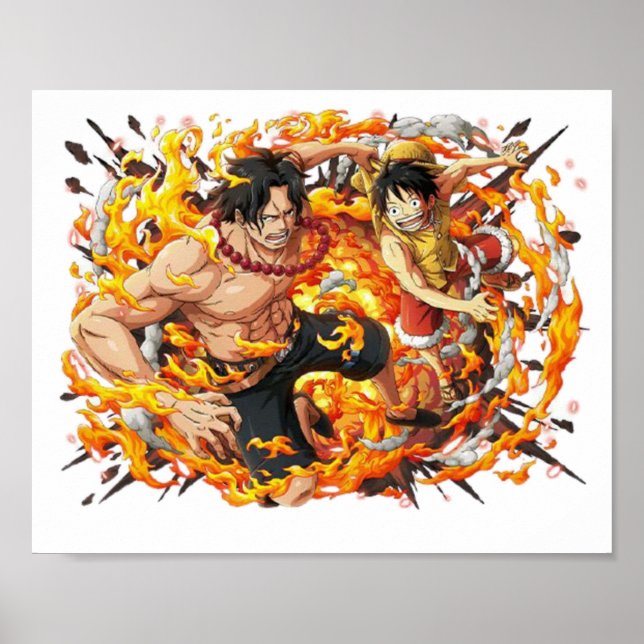 Ace and luffy  one piece  poster (Front)