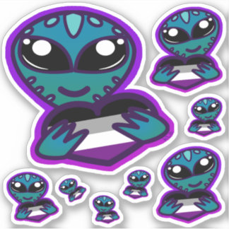 Ace and Proud Alien Stickers