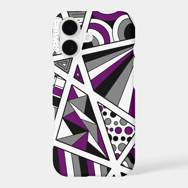 Ace Asexual Pride Zen Doodle Modern Purple (Back)
