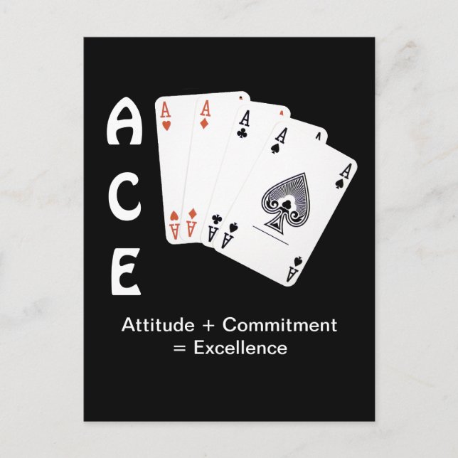 ACE Attitude + Commitment = Excellence Postcard (Front)