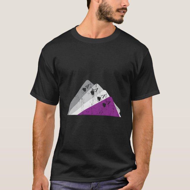 Ace Auality Pride Lgbtqia Playing Cards Ace Aual T-Shirt (Front)