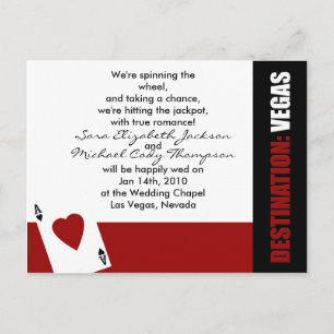 Ace des Coeurs Destination Vegas Faire-part de mar