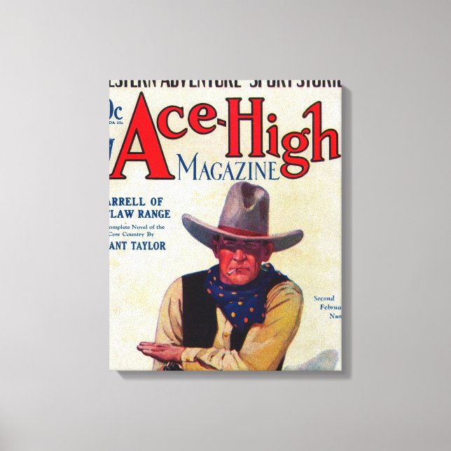 Ace High Magazine Cover Canvas Print (Front)