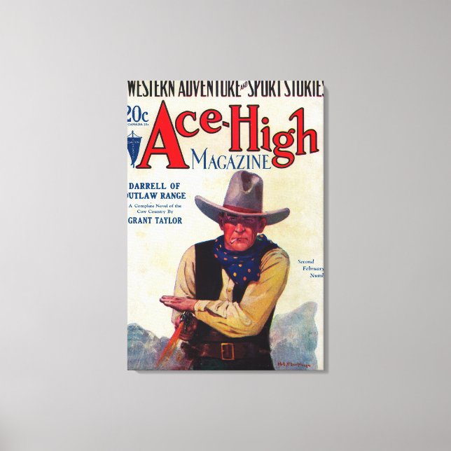 Ace High Magazine Cover Canvas Print (Front)