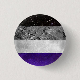 Ace in Space- Ace Pride Flag/ Asexual/ Space 1 Inch Round Button