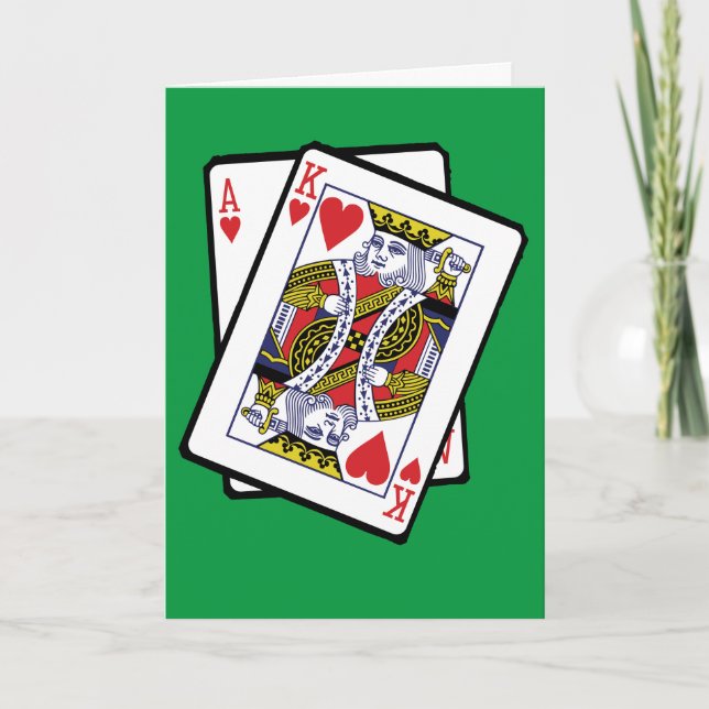Ace & King of Hearts 21st Birthday Card (Front)