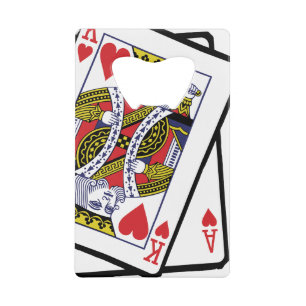 Ace & King of Hearts 21st Birthday Credit Card Bottle Opener