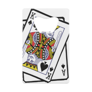 Ace & King of Spades 21st Birthday Credit Card Bottle Opener