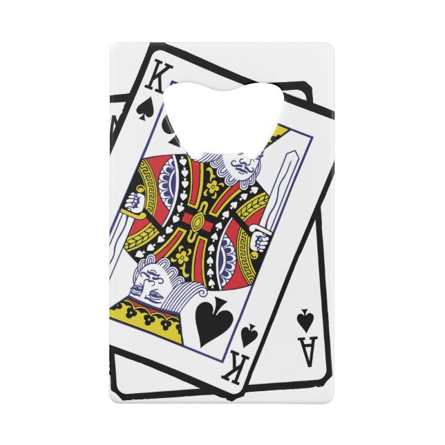Ace & King of Spades 21st Birthday Credit Card Bottle Opener (Back)