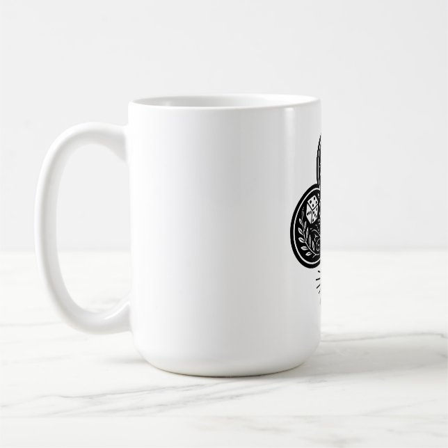 Ace of Clubs — Lady Luck Cameo Coffee Mug (Left)