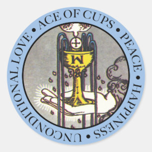 Ace of Cups Sticker with Text