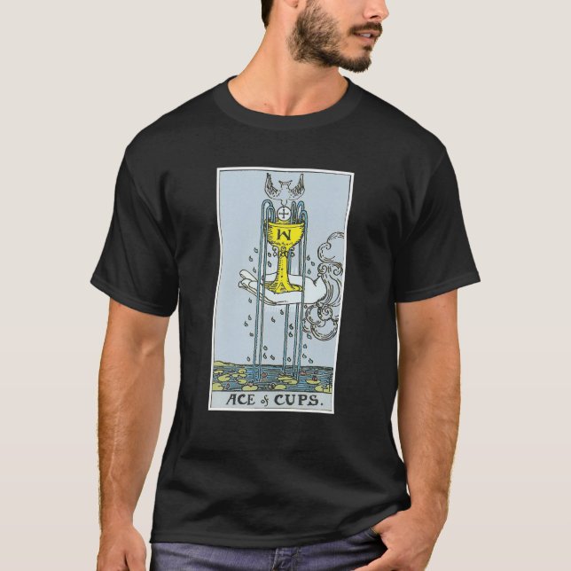 Ace Of Cups Tarot Card Occult Beliefs Divination M T-Shirt (Front)