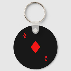 Ace Of Diamond Deck Of Cards Halloween Costume  Keychain
