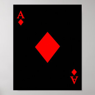Ace Of Diamond Deck Of Cards Halloween Costume Poster