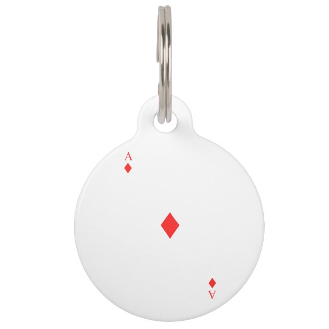 Ace of Diamonds Pet Tag (Back)