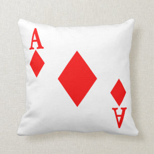 Ace of Diamonds Throw Pillow